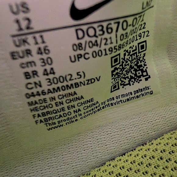Nike Vapor Edge Pro 360 Football Cleats Black Gray Volt Mens Sz 12 DQ3670-071 main image 5